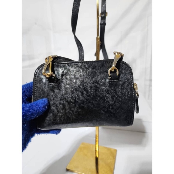 Authentic BURBERRY Grain Calfskin Small Crossbody Bag Black - Picture 13 of 15